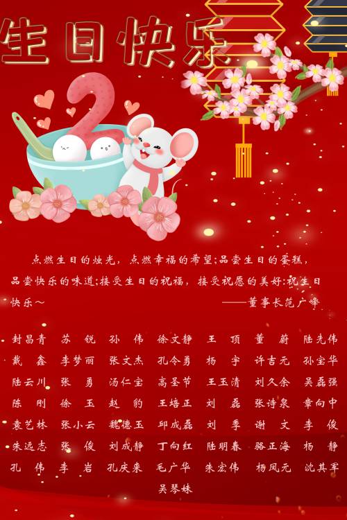 【生日祝福】恭祝2月生日的員工生日快樂(lè)！