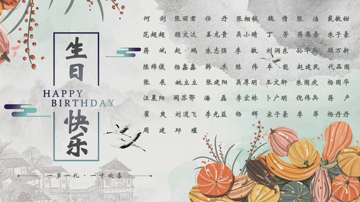 【生日祝?！抗ё?0月生日的員工生日快樂(lè)！