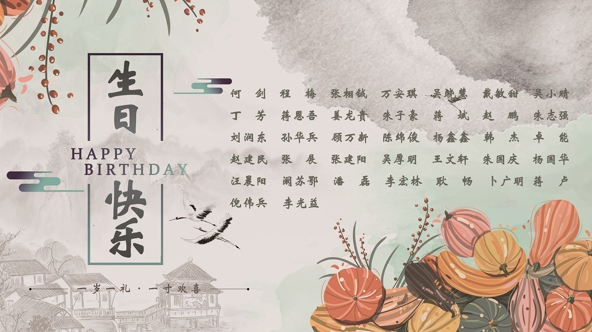 【生日祝?！抗ё?0月生日的員工生日快樂！