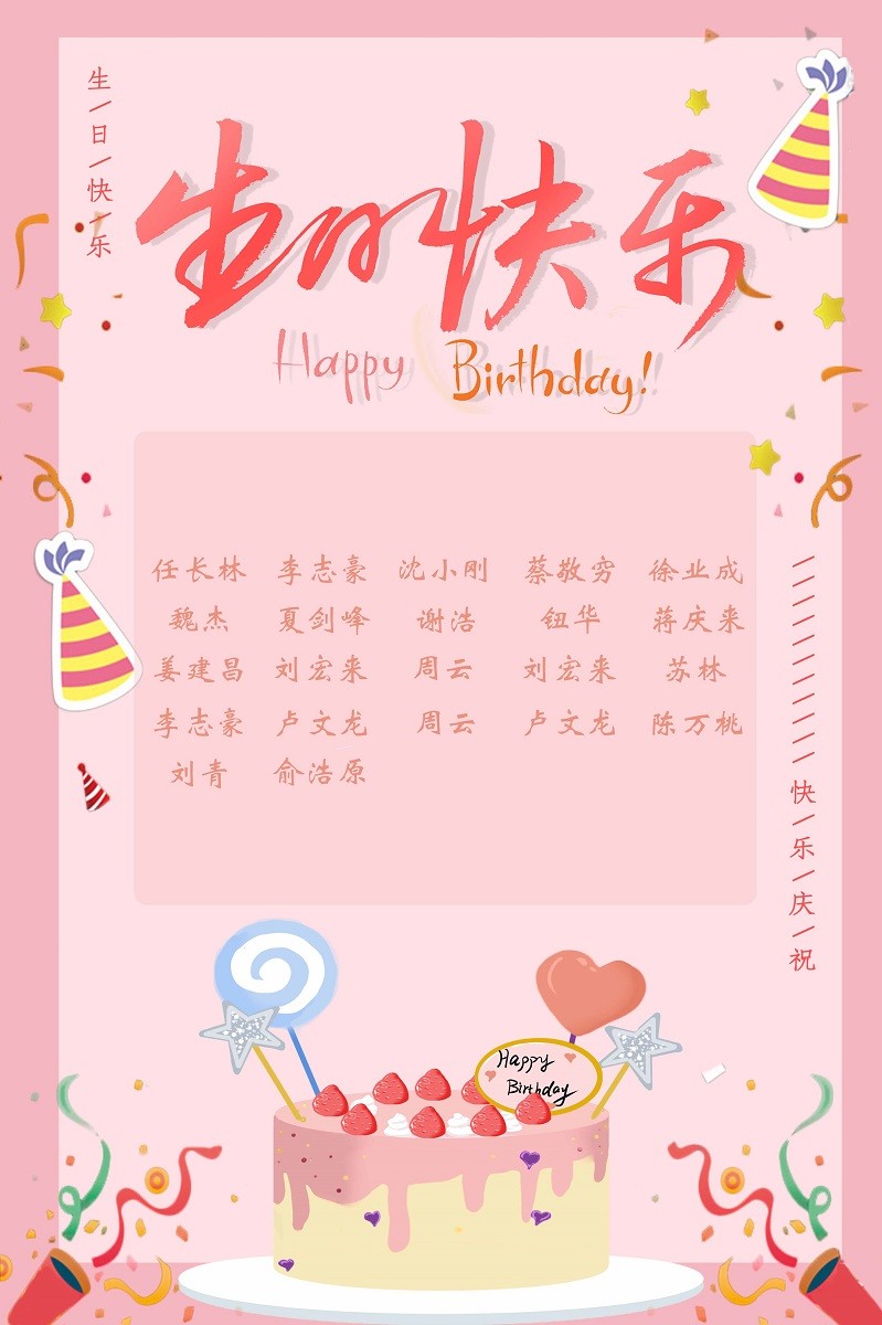 【生日祝?！抗ё?8月生日的員工生日快樂！